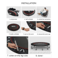 Mini -Fitness -Trampolin mit einstellbarem Griff und Rebounder